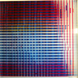 Yaacov Agam Rainbow Star agamograph (right)